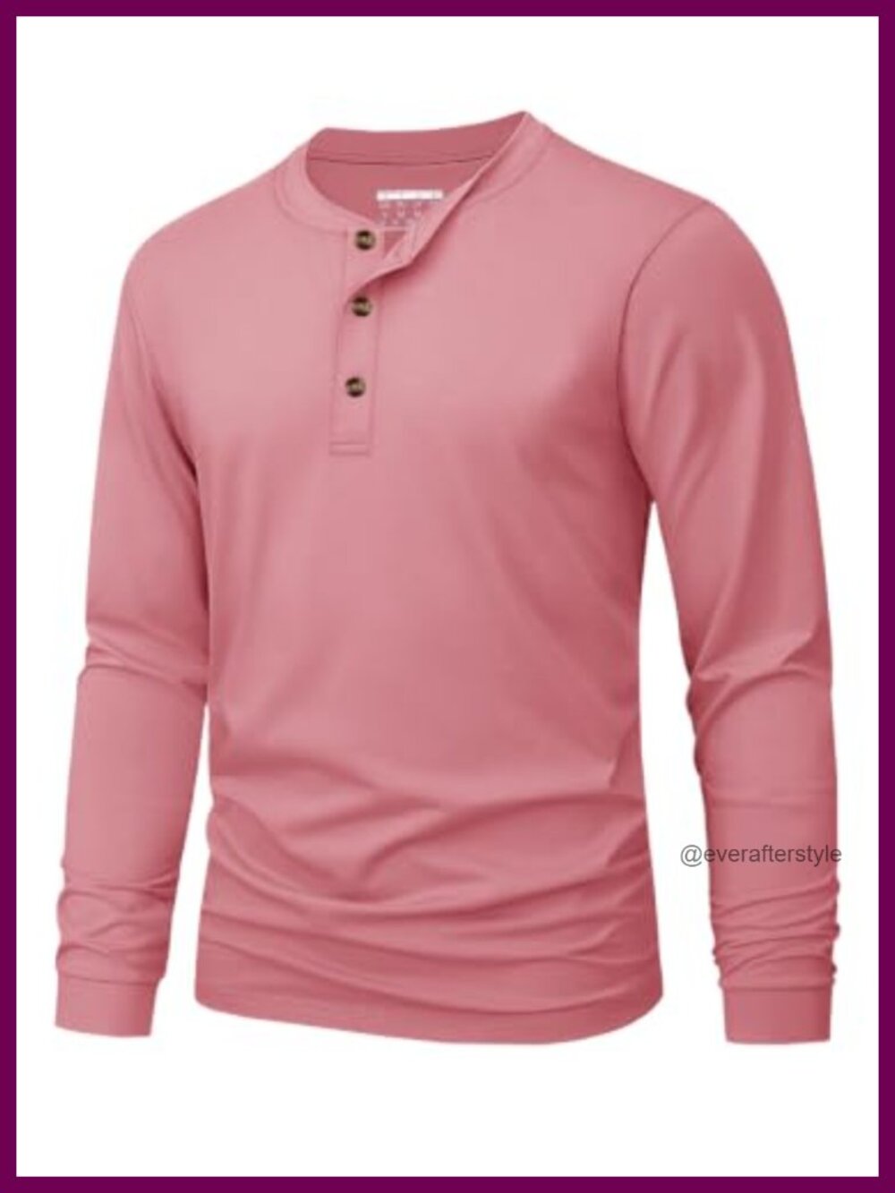 Men's Cotton Henley Shirt Long Sleeve Casual Regular Fit Tee